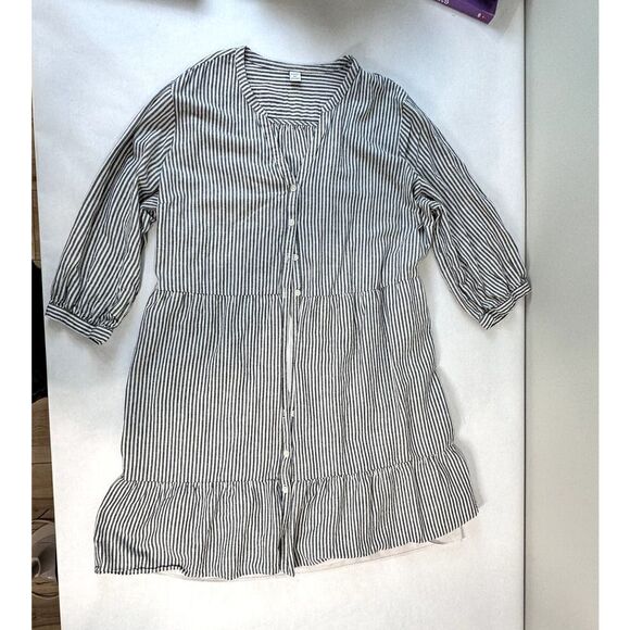 Summer Comfort Dress Rayon / Cotton / Linen Blend Stripes Old Navy - Size XXL - Picture 4 of 10